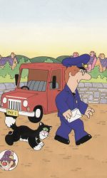 Postman Pat with Jess walking from van front cover Postman Pat with Jess walking from van front cover